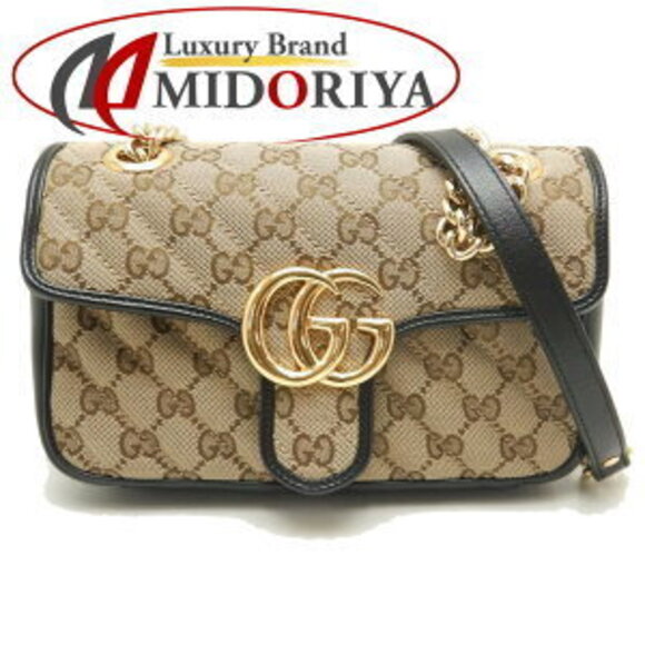 Gucci Handbags - Gucci Quilted Bag GG Marmont Shoulder Beige Canvas